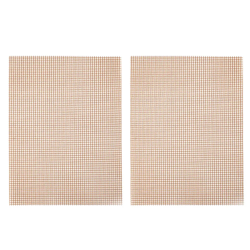 2Pcs Bbq Grill Mesh Mat Non-Stick Outdoor Cooking Mats Lightweight Portable for Barbecue Picnic Grill Mesh Bbq Mat view 3