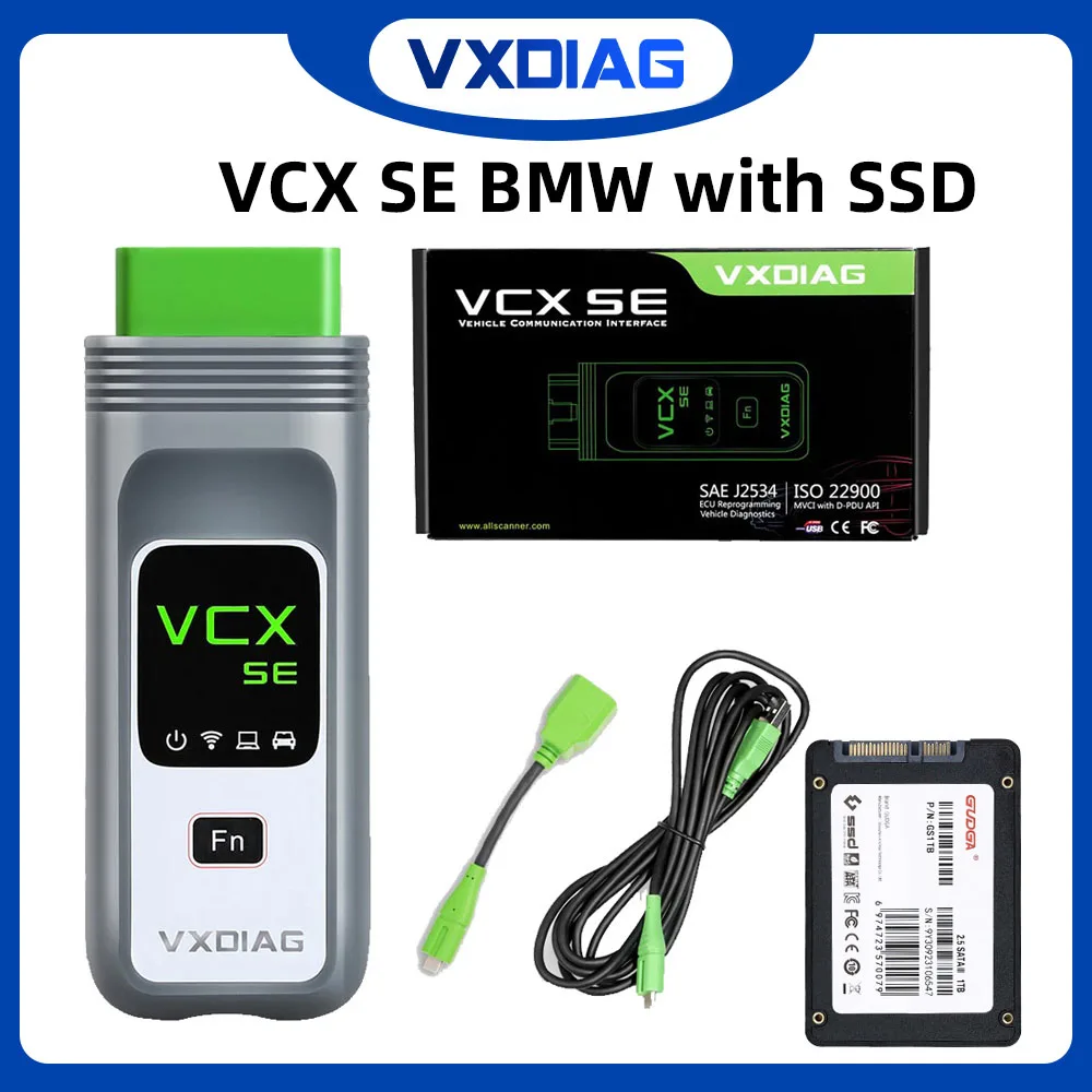 

Диагностический инструмент VXDIAG VCX SE для BMW с SSD-накопителем 1 ТБ Диагностика 4.39.20 Программирование 68.0.800 WIFI OBD2 диагностический инструмент