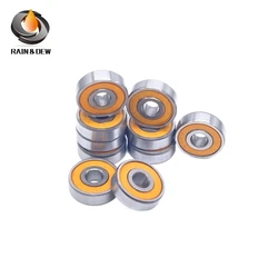 10P 695RS Bearing  5x13x4 mm ABEC-7 Hobby Electric RC Car Truck 695 RS 2RS Ball Bearings 695-2RS Orange Sealed