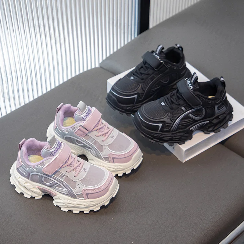 

Детские кроссовки, осенние новые дышащие удобные кроссовки на мягкой подошве для мальчиков, уличная нескользящая легкая повседневная обувь для девочек