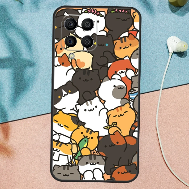 Neko Atsume Case For Samsung Galaxy M14 M34 M54 M13 M23 M33 M53 M21 M51 M30s M31s M12 M32 M52 M20 Cover