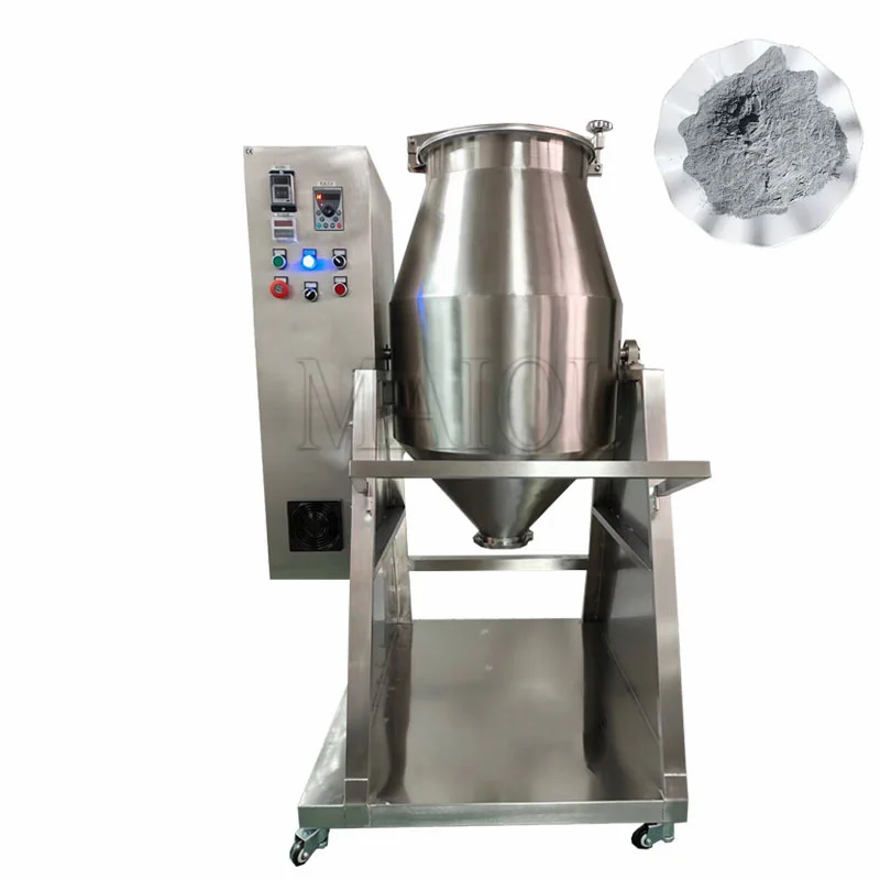 Stainless Steel Dry Powder Mixer Coffee Milk And Tea Powder Pigment Drum Powder Mixer In Laboratory