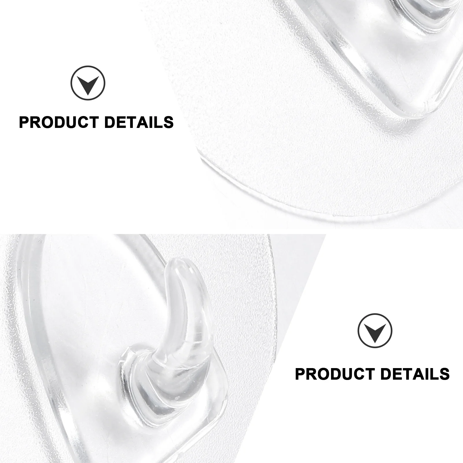 

8Pcs No-Trace Plastic Hooks Multipurpose Strong Adhesive for Hanging Keys Hats Towels Home Decor Plastic Hooks