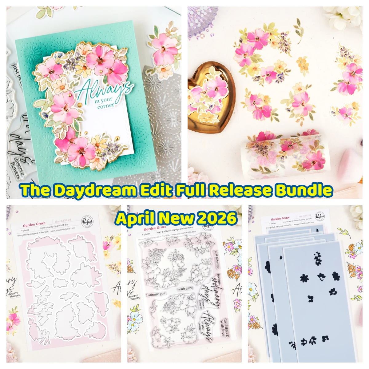 

Garden Grace Stamps Stencil Set New Metal Cutting Dies and Washi Type DIY Scrapbooking Paper Card Handmade Album Die Stamp Sheet