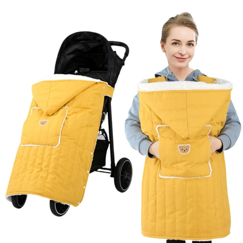 Winter Baby Strollers Blanket Soft Fleece Warmth Windproof & Thickened Designs Pram Blanket Easy to Carry for Newborns