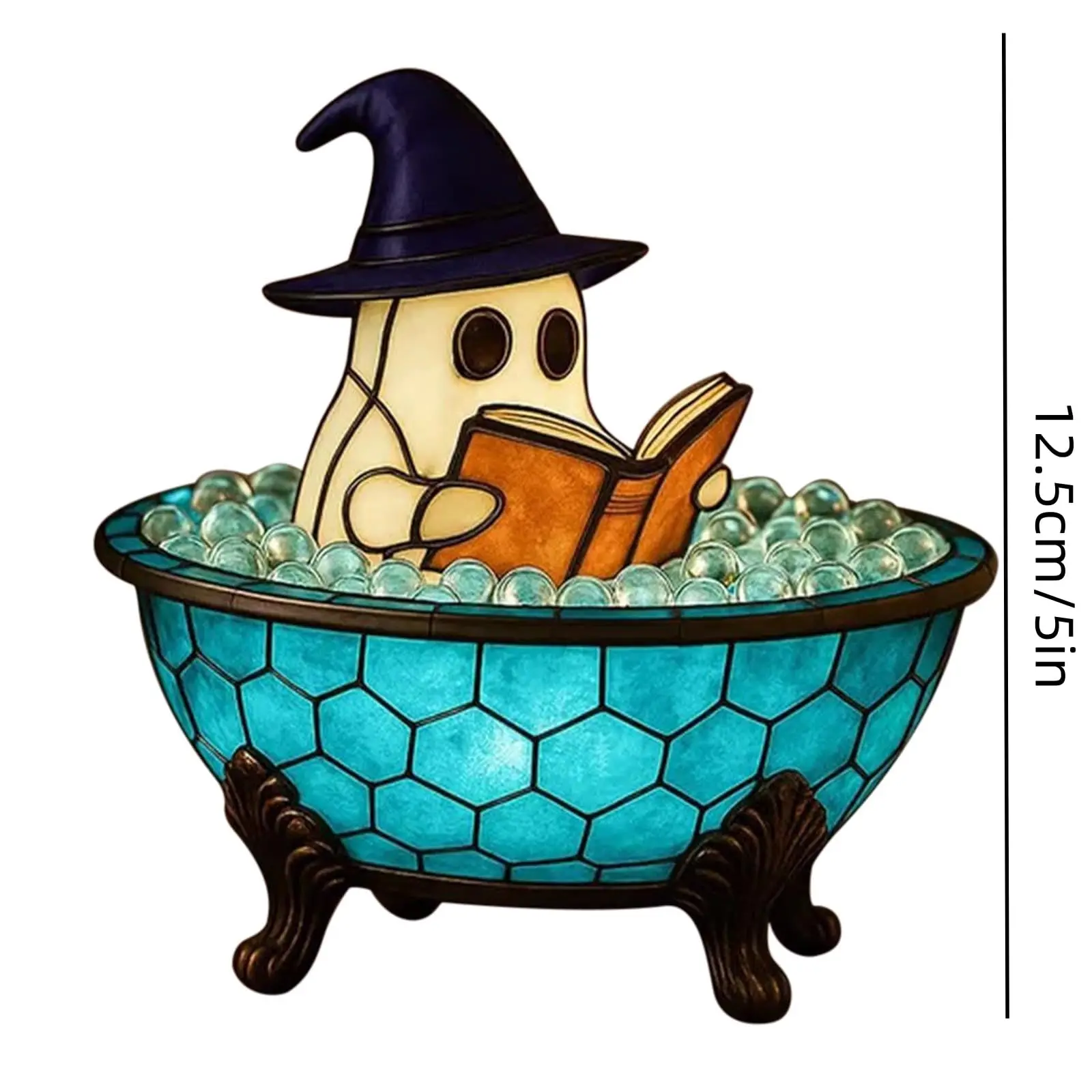 Ghost Bubble Bath Lamp,Ghost Reading Book LED Night Light,Halloween Party Decorations Indoor, Halloween Centerpieces Decorations