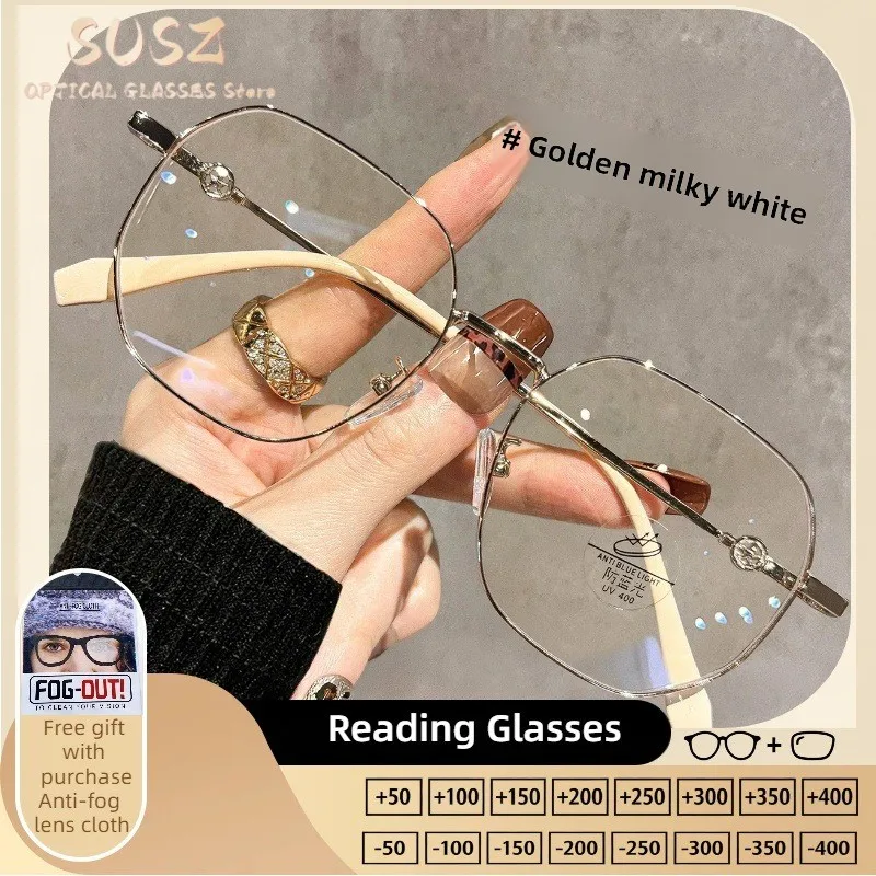 

SUSZ Women's Classic Vintage Cat Eye Prescription Myopia Glasses Progressive Glasses Blue Light Filter Reading Eyeglasses