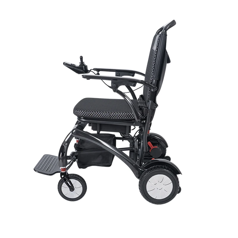 New Carbon Fiber Frame Super Lightweight 4-Wheel Foldable Outdoor Electric Wheelchair With Brushless Motor BZ-CE03