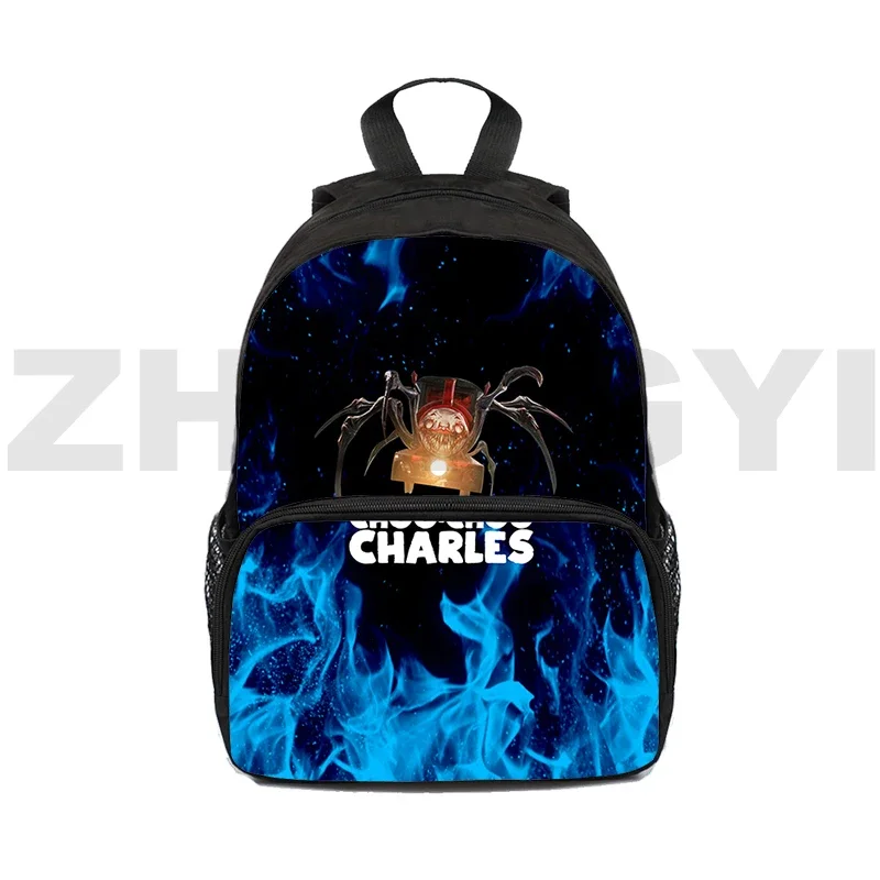 12/16 Small Bookbag 3D Horror Game Choo-Choo Charles Backpack for Teenager Student Creative Schoolbags Notebook Urban Rucksack