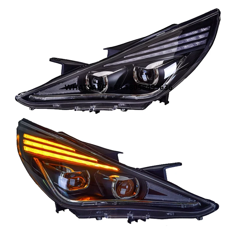 

For yundai Sonata 2011 2015 Car Accessories Lens LED Head Lamp Headlights Upgrade LED Plug and Play Headlamp DRL