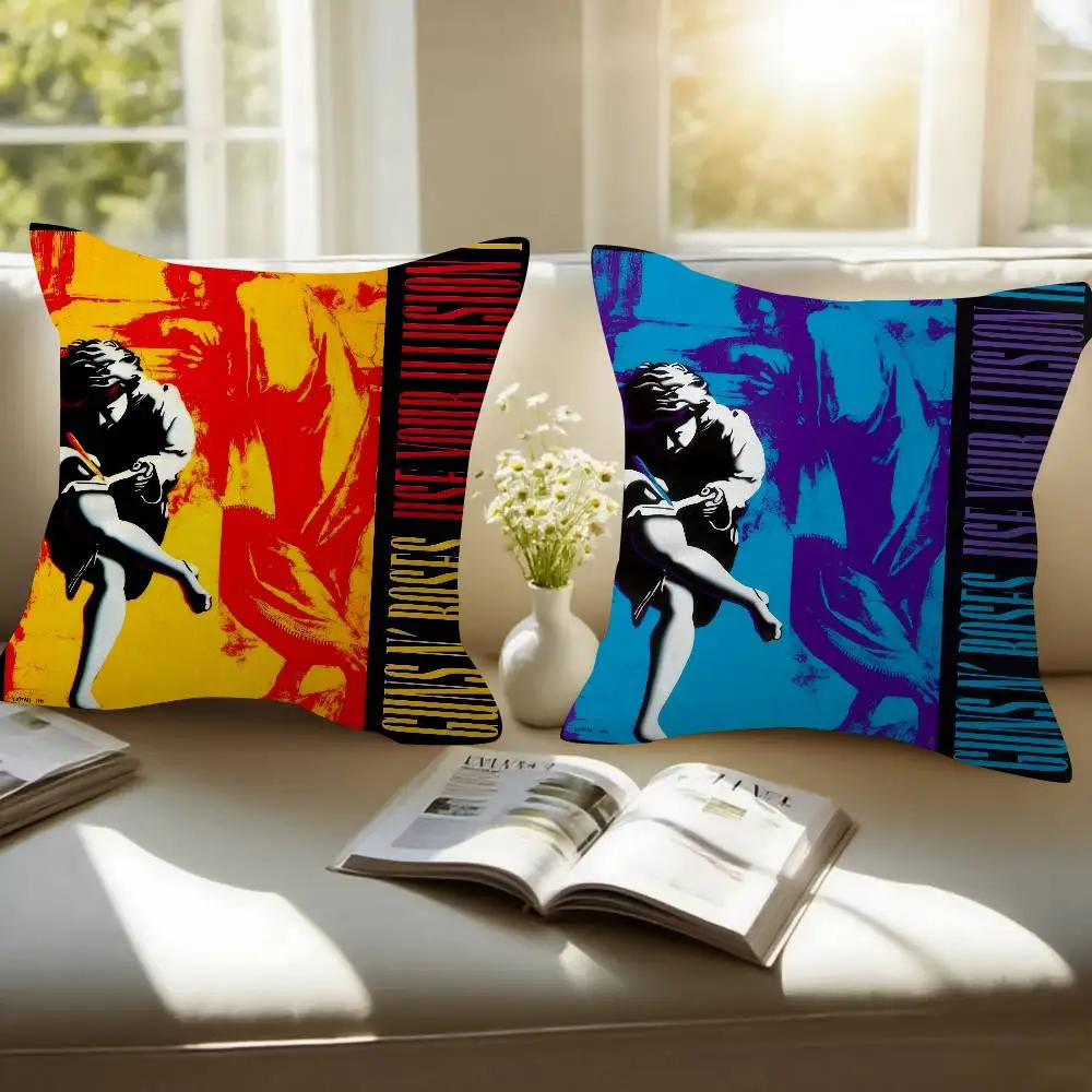 Rock Music Band G-Guns N Roses  Personalized Pillow Dust Cover Bedroom Kids Party Decoration Pillowcase Birthday Children Gift