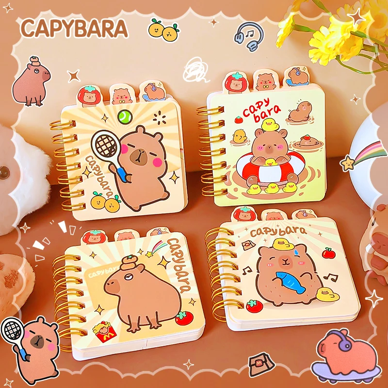 

kawaii stationery supplies offices accessories planner Aesthetic notebook capybara Portable Notepad Diary memo pad sketch book