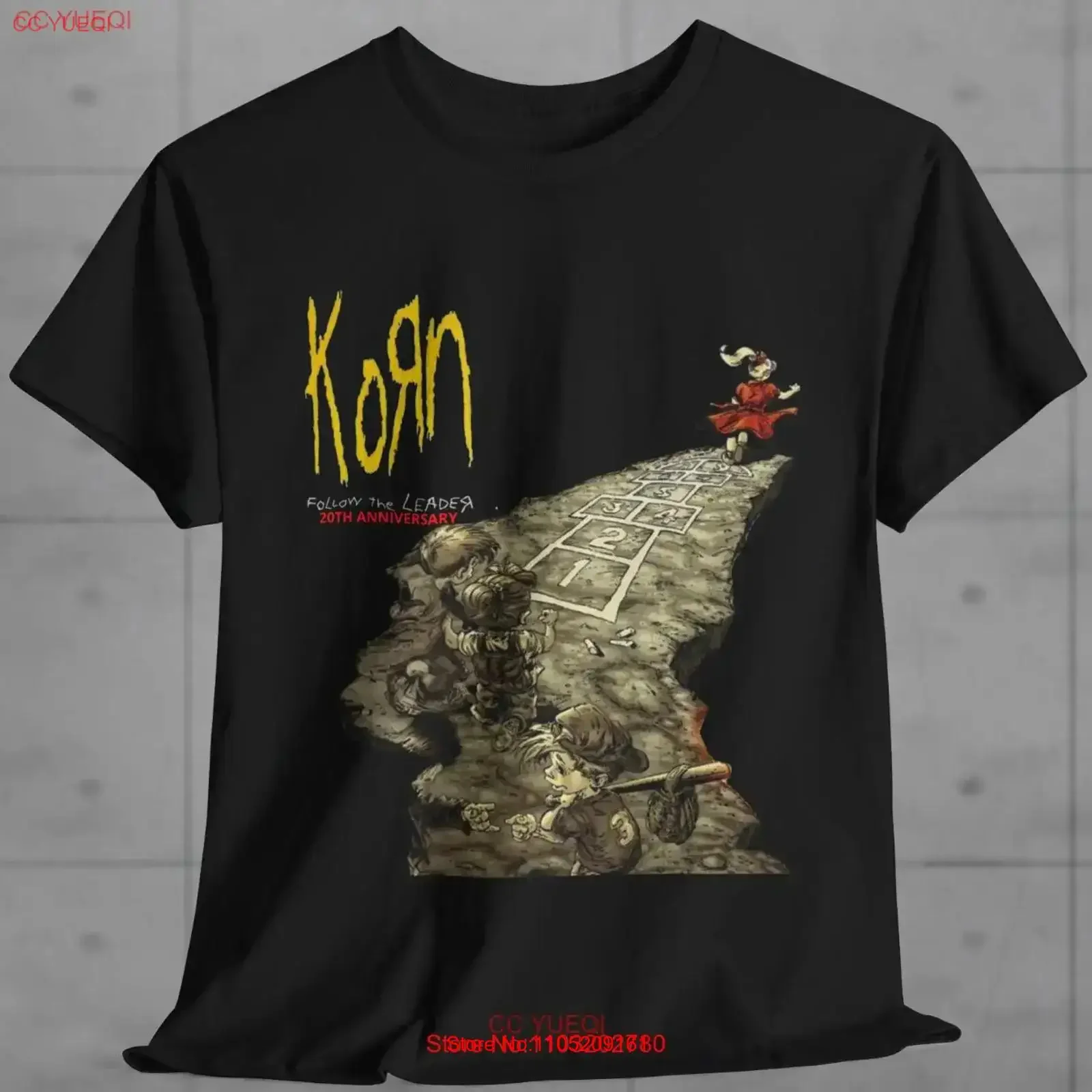 

KORN Follow the leader 20th Anniversary Logo t shirt fan gift vintage Washed designer clothes Top For Everyday Wear Slightly