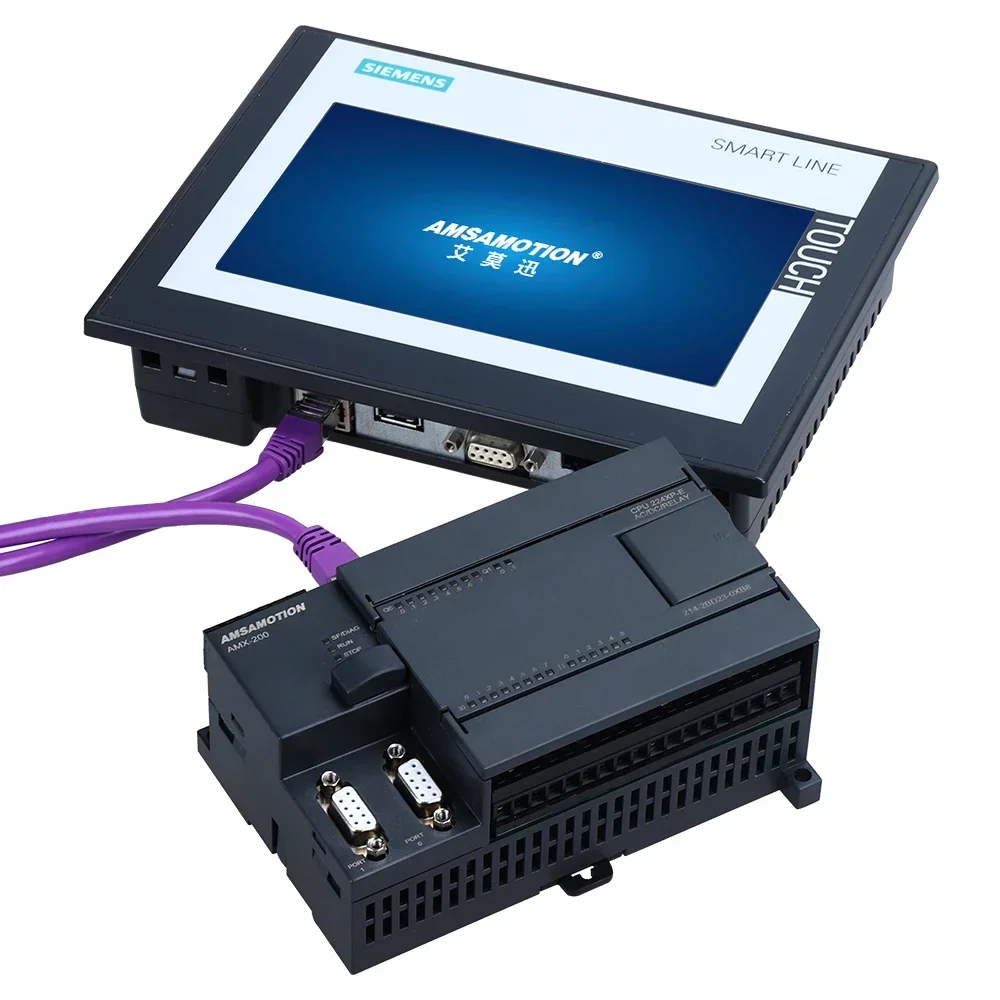 إيثرنت CPU224XP-E PLC وحدة تحكم منطقية قابلة للبرمجة 2AI 1AO استبدال Siemens 214-2BD23/2AD23 220V لترانزستور التتابع S7-200