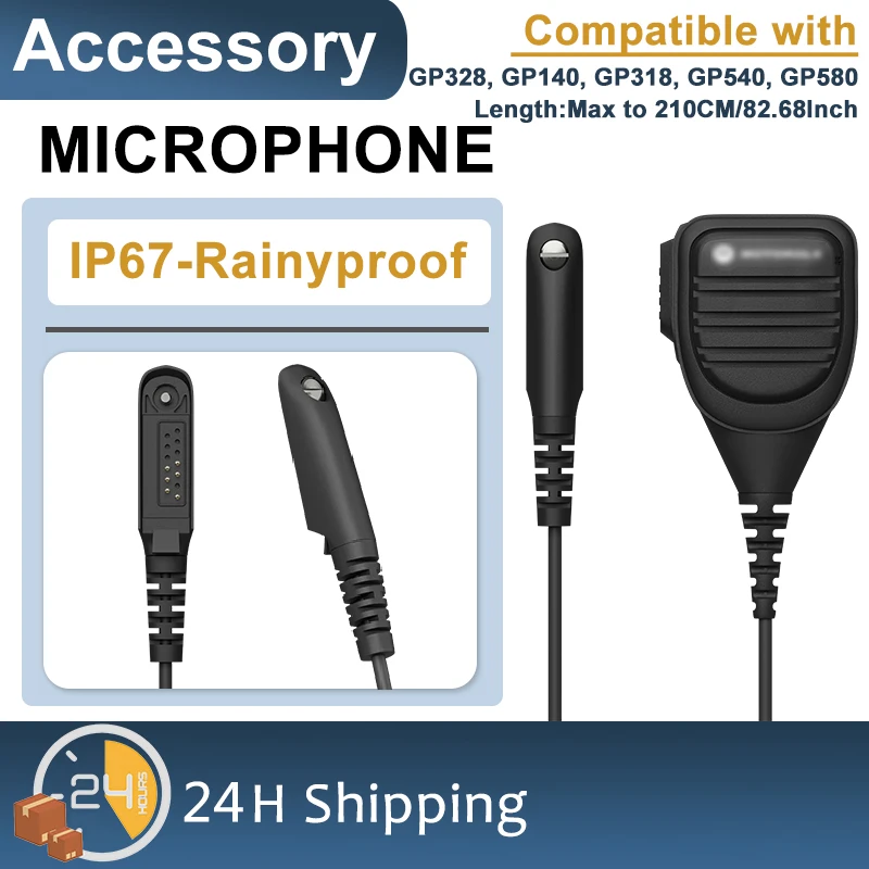 PMMN4021A Handheld PTT Speaker Microphone Compatible with Motorola GP328 GP338 GP340 GP360 GP680 Ptx760 Pro5150 Radios Accessory