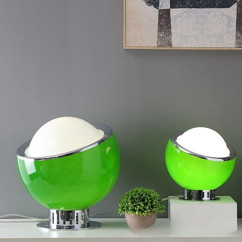 Creative protein ball table lamp, desk bedside Bauhaus antique bedroom study stainless steel decorative table lamp