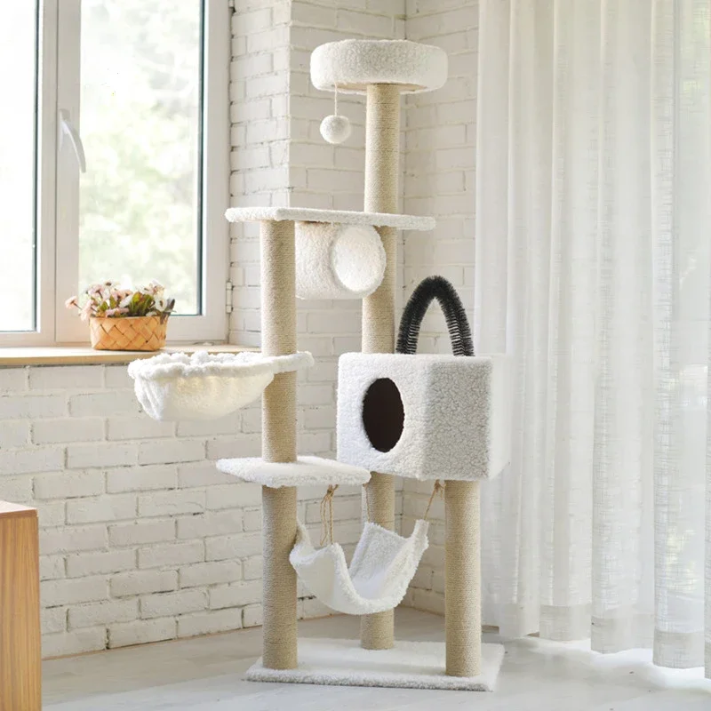 Cat Climbing Frame Multi-layer Cat Scratching Board Multifunctional Luxury Cat Villa Cat Scratch Climbing Toy Cat Nest