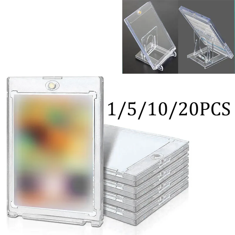 Magnetic Card Holders for Trading Cards Hard Case Protector Acrylic Transparent Protective Sleeve for Game Baseball Sports Cards