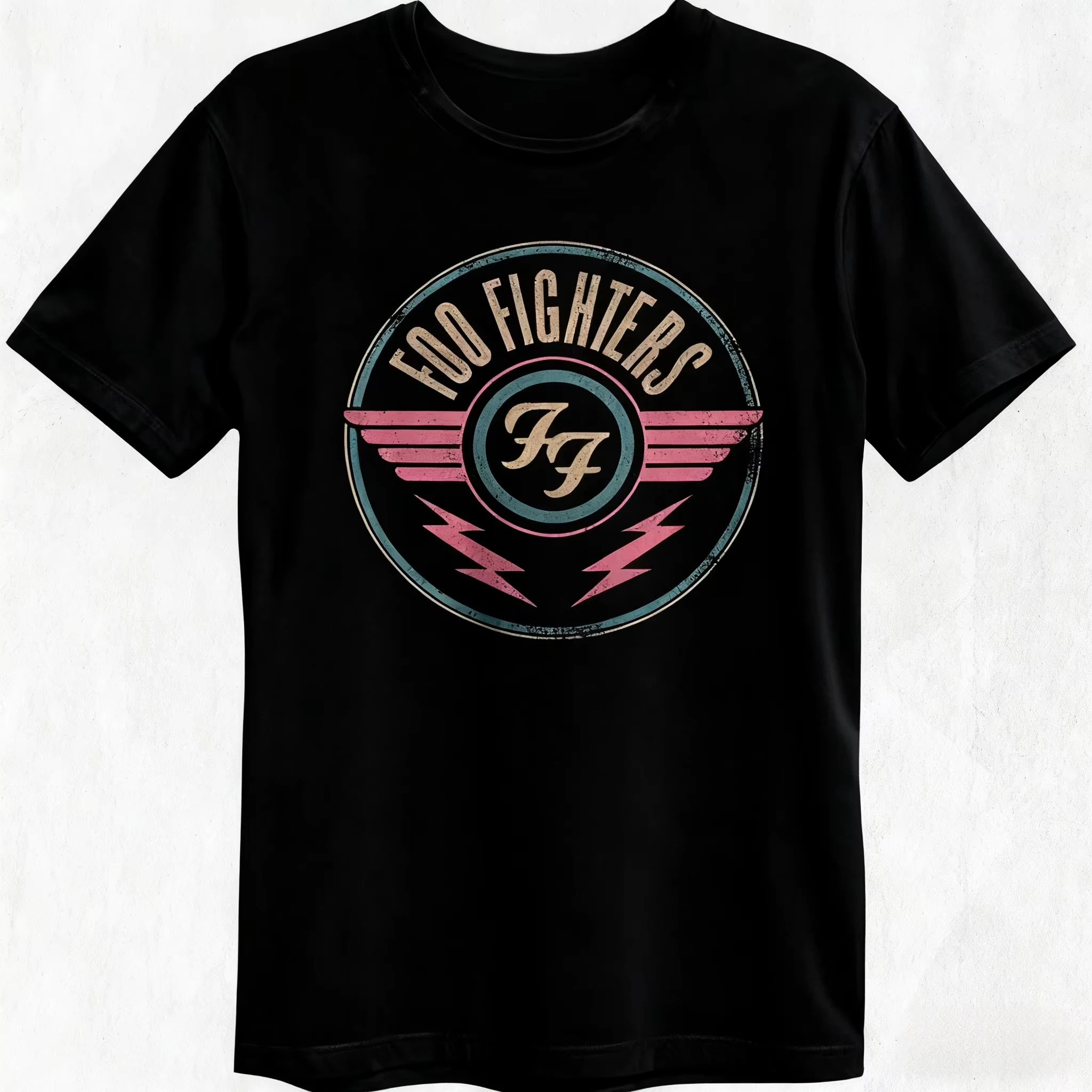 

Foo Fighters Short-sleeved T-shirt Round Neck Breathable Street Trend Y2k Harajuku Style Plus Size Casual Fashion Tops