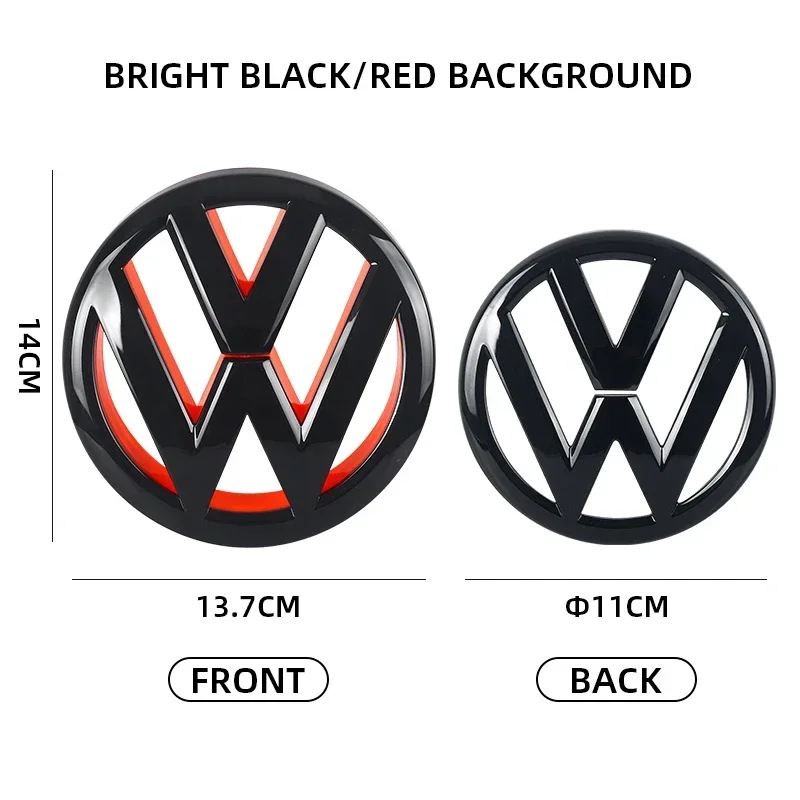 Car Front Grill Badges Rear Trunk Emblem Lid Covers Logo Sticker For VW Volkswagen Golf 6 golf6 MK6 GTI