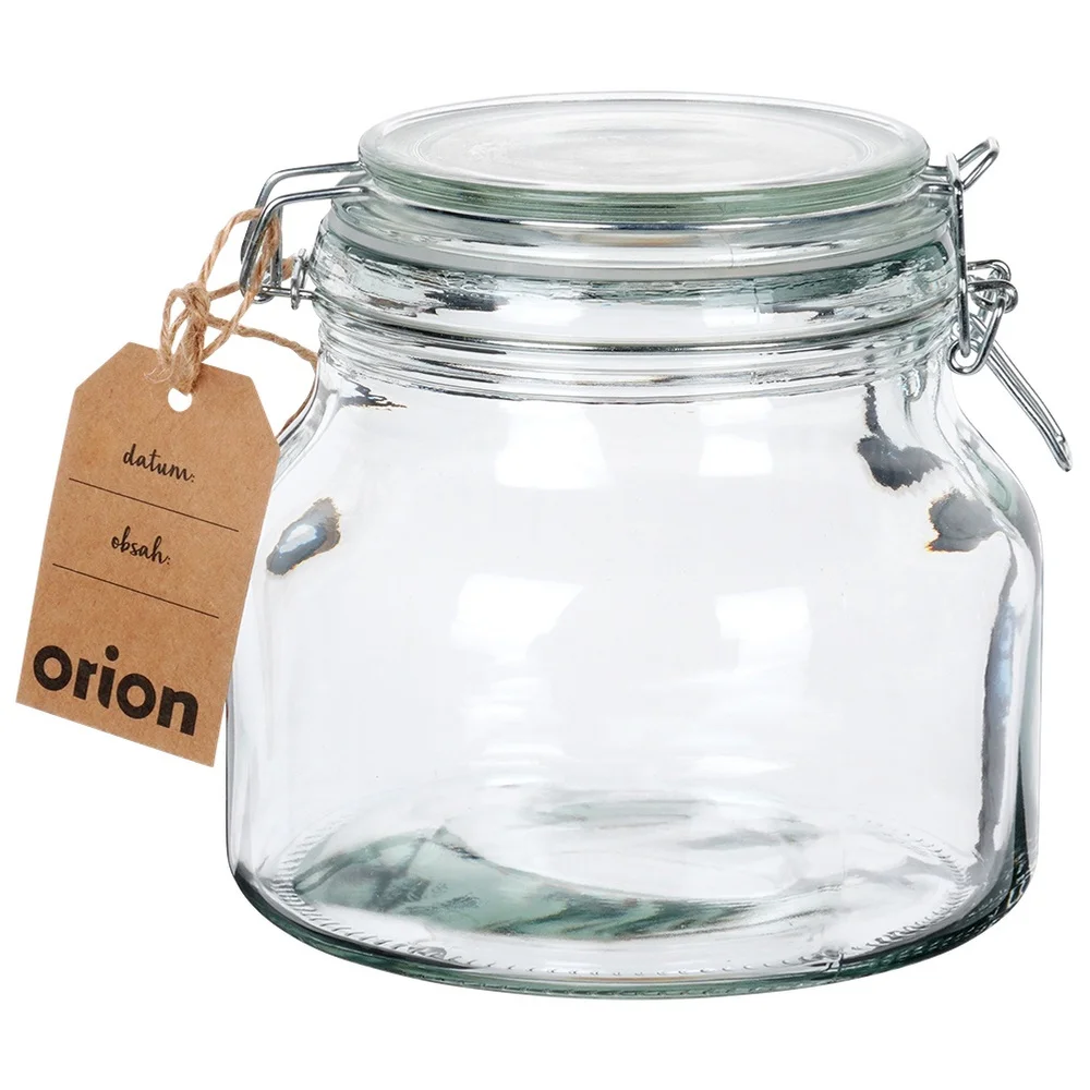 جرة تخزين الطعام مع مشبك زجاجي ، جرة براءة اختراع ، IRMA ، L #3