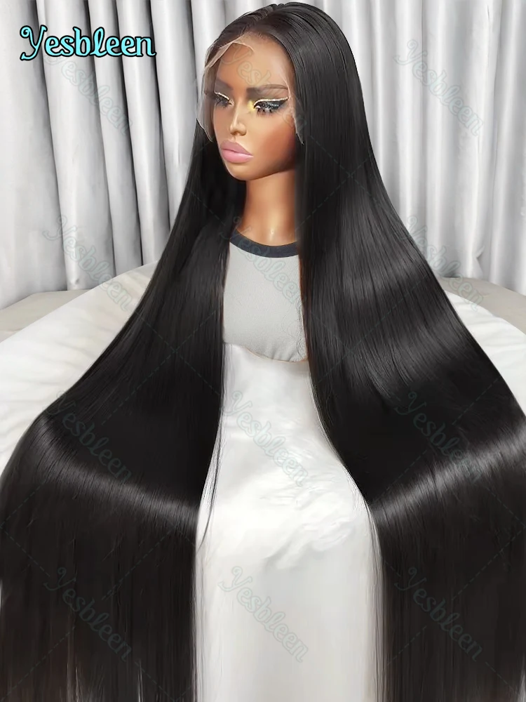 Brazilian 30 38 Inch Straight Lace Frontal Wig 13x4 13x6 Transparent HD Lace Front Wigs Human Hair Pre Plucked 5x5 Closure Wig