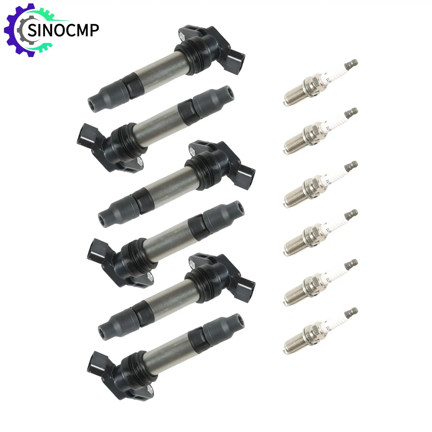 6 قطعة ملفات تشغيل محرك السيارات 6 قطعة إيريديوم اعة UF594 6481 ILFR6B لفولفو S80 S60 XC90 XC70 XC60 V70 L6 3.0L 3.2L أجزاء المحرك #1