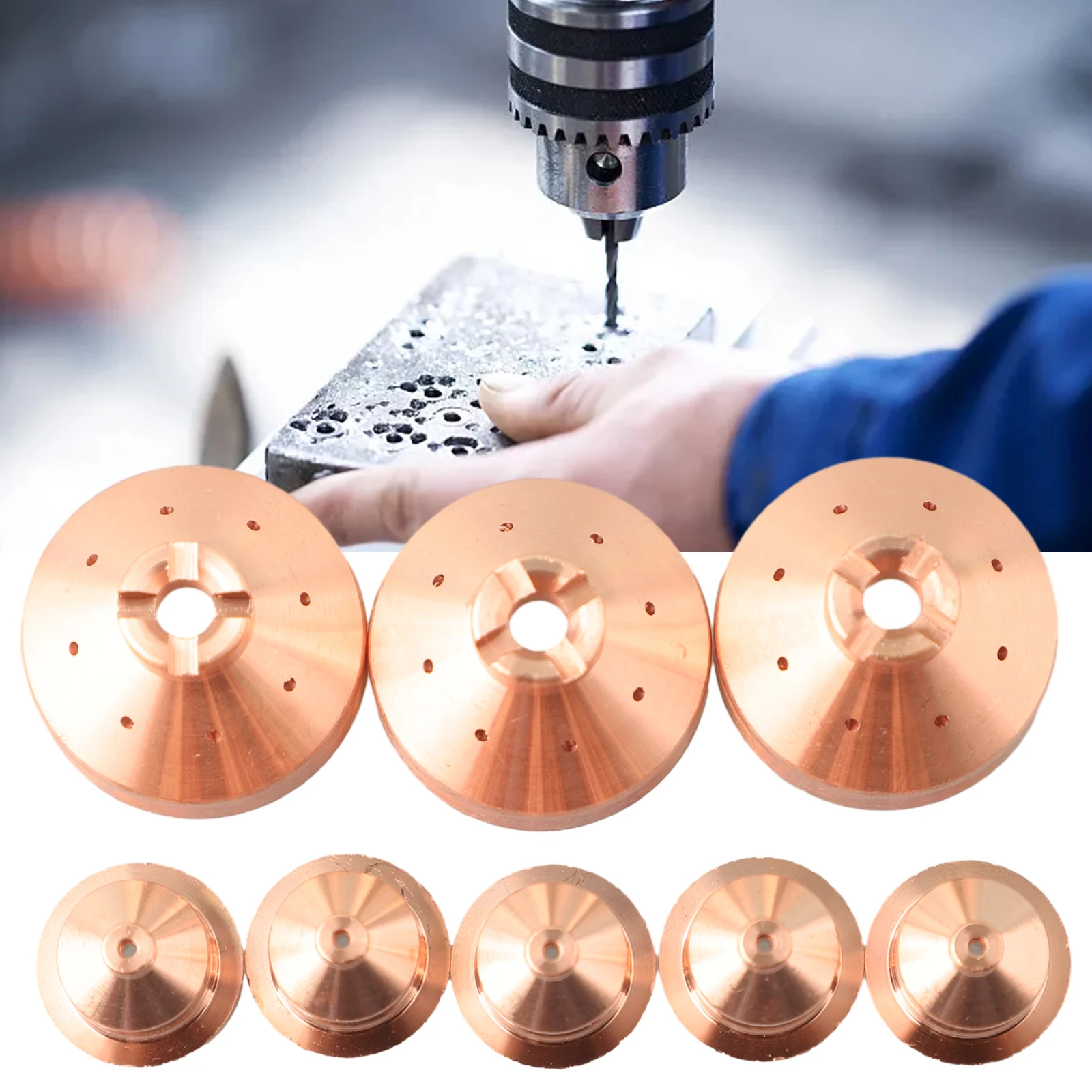 Replacement Electrode and Drag Shield Assembly for Plasma 600 Cutting Torch 120826 and 120828 Parts in Package