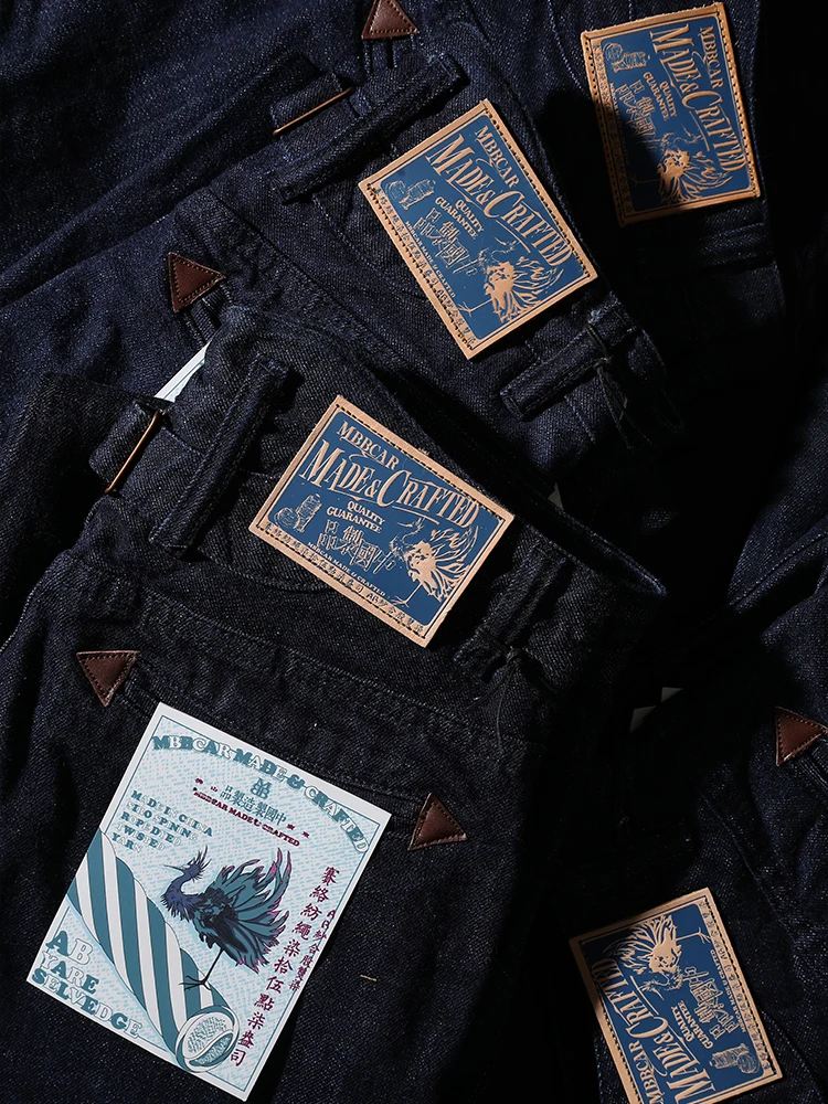 

Узкие джинсы из денима с красной кромкой, молодежные повседневные хлопковые брюки прямого кроя, рабочие штаны со средней посадкой, длинные брюки в американском стиле