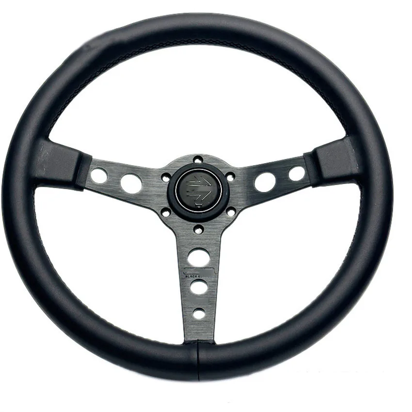 14Inch Black Edition Suede Leather Steering Wheel 350mm Tuning Race Sport Steering Wheel For Universal