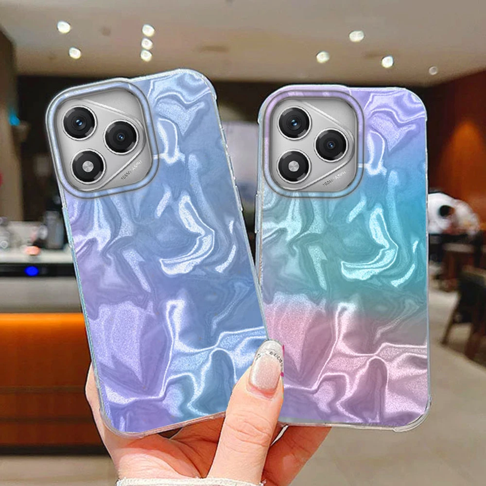 

Gradient Blending Colorful Wave Texture Phone Case For Honor 400 200 Pro Magic 7 5 Lite X9a X9c X8a X8b X8c Silicone Back Cover