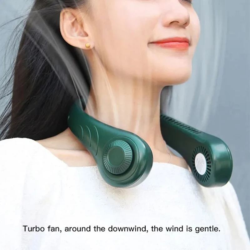 

Новый подвесной шейный вентилятор Портативный охлаждающий вентилятор USB Безлопастной 360-градусный шейный ремешок Вентилятор 78 Обертывание вокруг воздуховыпускного отверстия Перезаряжаемый 2025