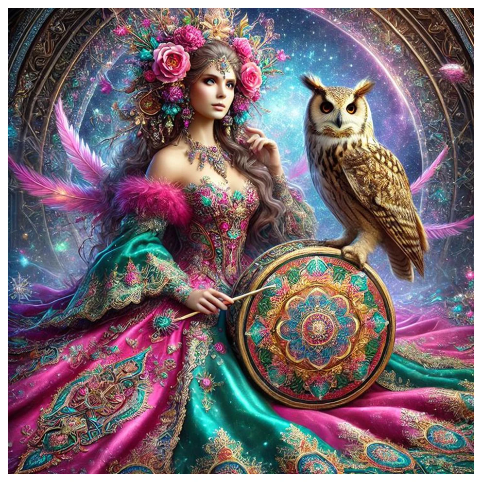 

Новинка 2023 года, 5d наборы для алмазной живописи «сделай сам», полная квадратная/круглая дрель — красивая женщина, сова, мандала, домашний декор/релаксирующий подарок,