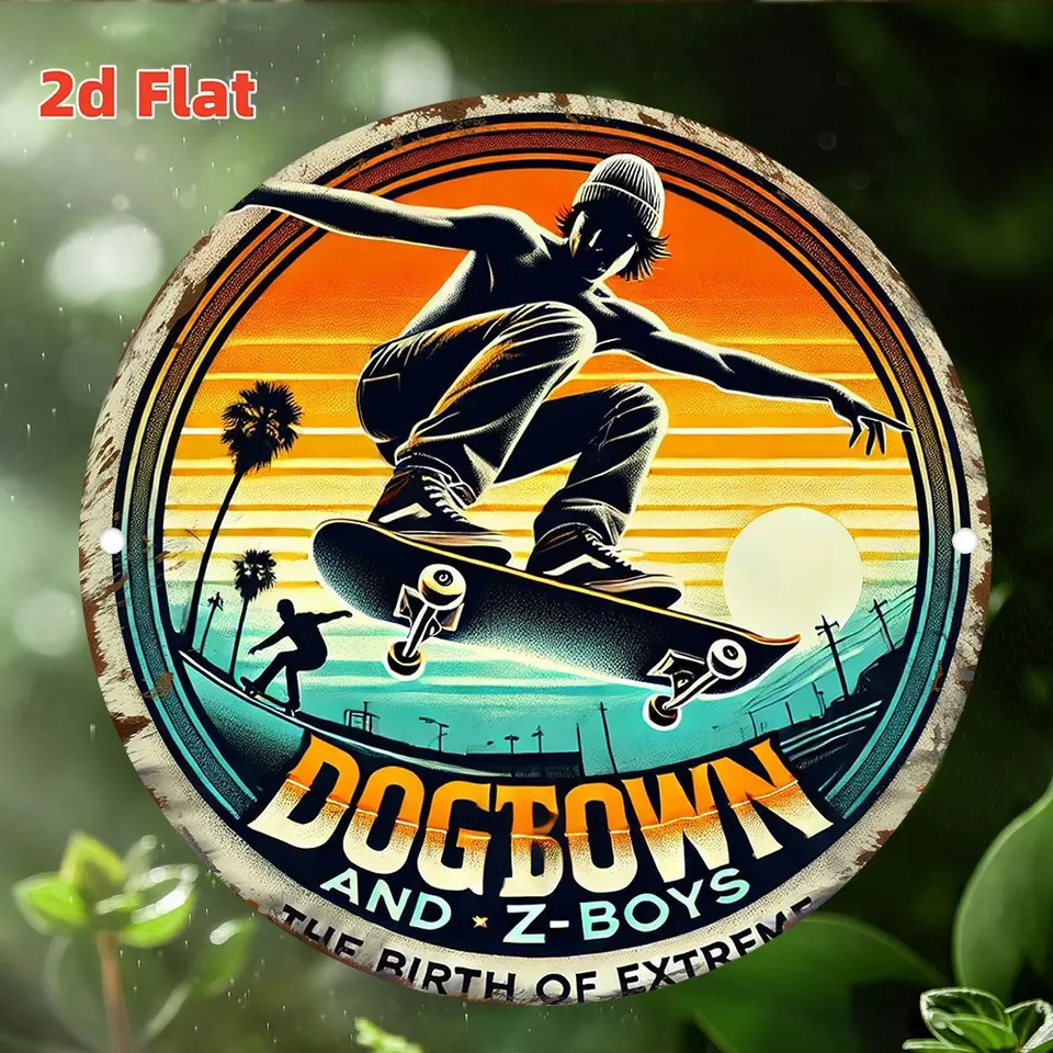 DOGTOWN Z-BOYS 写真集　スーサイダルバンダナおまけ付き 1pc 2D Flat Dogtown Z-Boys Vintage Skateboard Metal Sign - 7.87x7