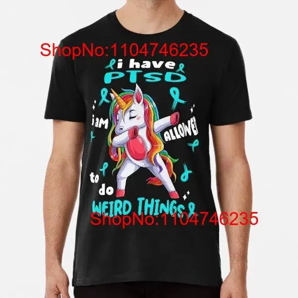 PTSD Awareness Funny I have i'm allowed to do Fun T Shirt S 5XL vintage Washed Breathable designer clothes Comfortable fashion