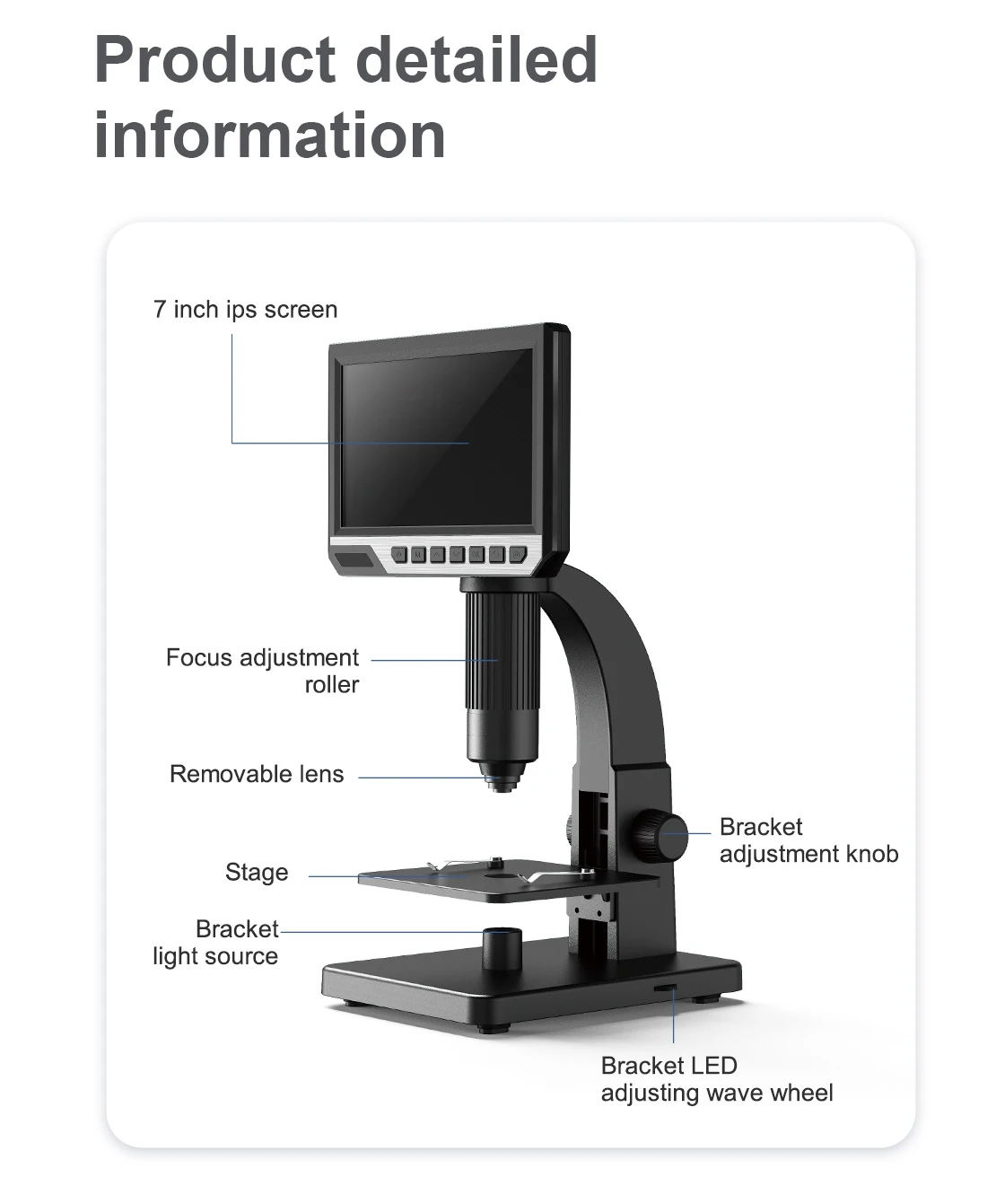 Biological Scaning Electron HD Zoom Microscope Camera Tool Diamond Jewelry 2000X Lens USB Digital Electric Microscope