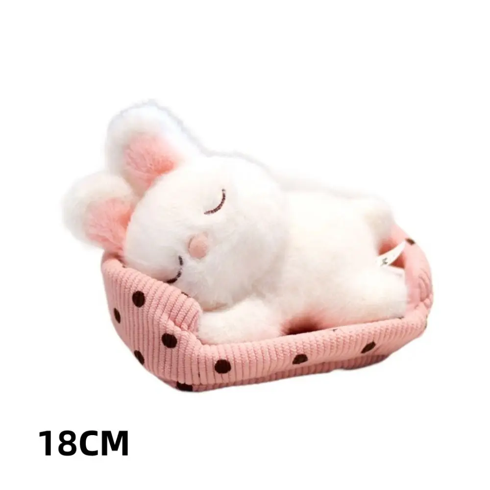 New Cartoon Companion Dog Cat White Rabbit Animal Ornaments Fox Bear Lying in Its Nest Animal Pillow Gift