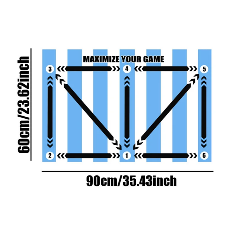 AEF5-ساط تدريب كرة القدم المحمولة كرة القدم خطوة القدم التدريب حصيرة دائم كرة القدم التدريب حصيرة للتحكم في الكرة والمراوغة