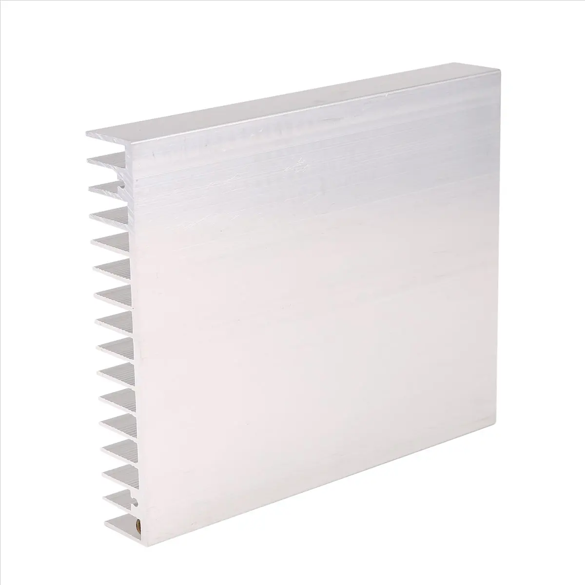 A49T Silver Tone Aluminium Heat Diffuse Heat Sink Cooling Fin 120x100x18mm