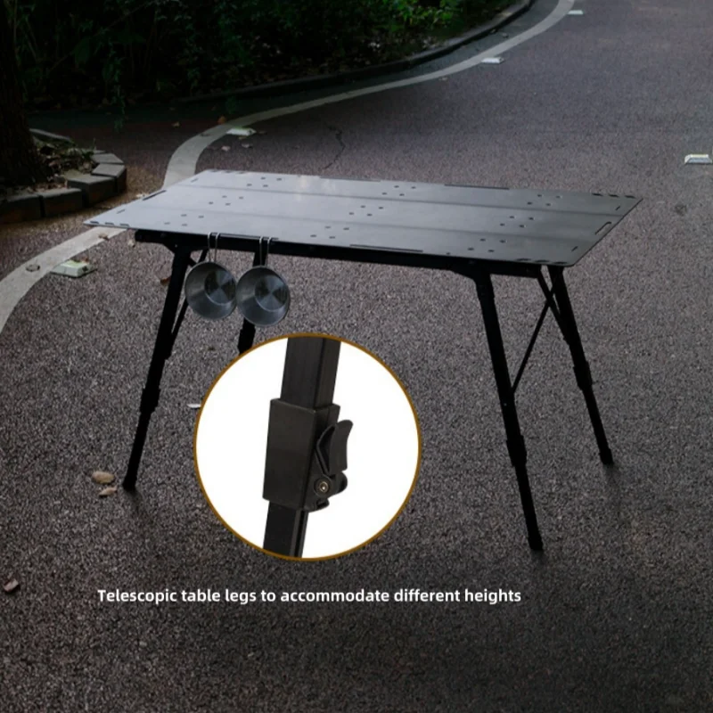 Outdoor Folding Table Aluminium Alloy Liftable Table Lightweight Poratable Picnic Desk Camping Elevating Tactical Table New