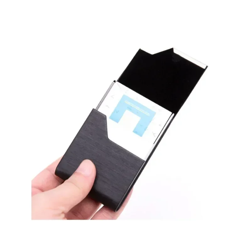 صندوق بطاقات عمل معدني من الألومنيوم للمكتب المحمول للرجال لتخزين بطاقات العمل للمؤسسات #4