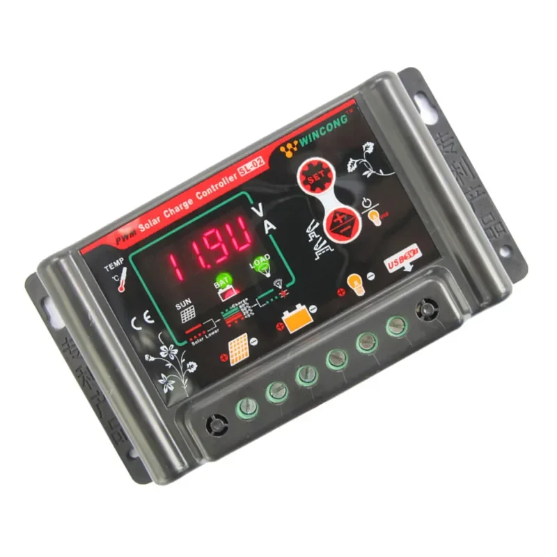 Multifunction Solar Charge Controller 20A 11.1V 12V 12.8V 14.8V 24V Multi Battery Voltage Solar Light Controller