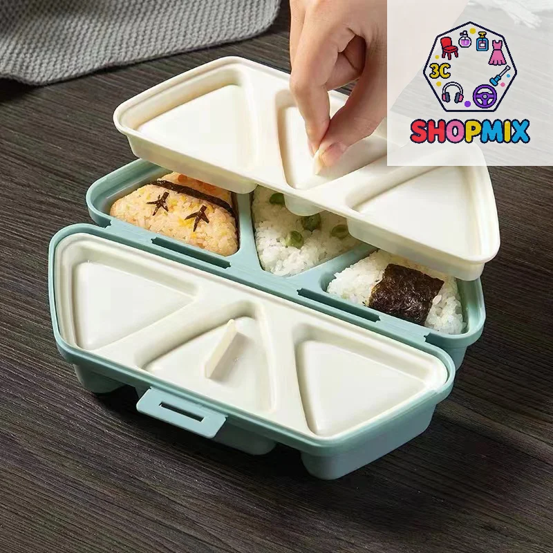 Molde Trilater 6 en 1 para bola de arroz, molde para Sushi, caja Bento para Sushi, suministro de cocina para fiestas, molde para niños, Kit de fabricación de Sushi