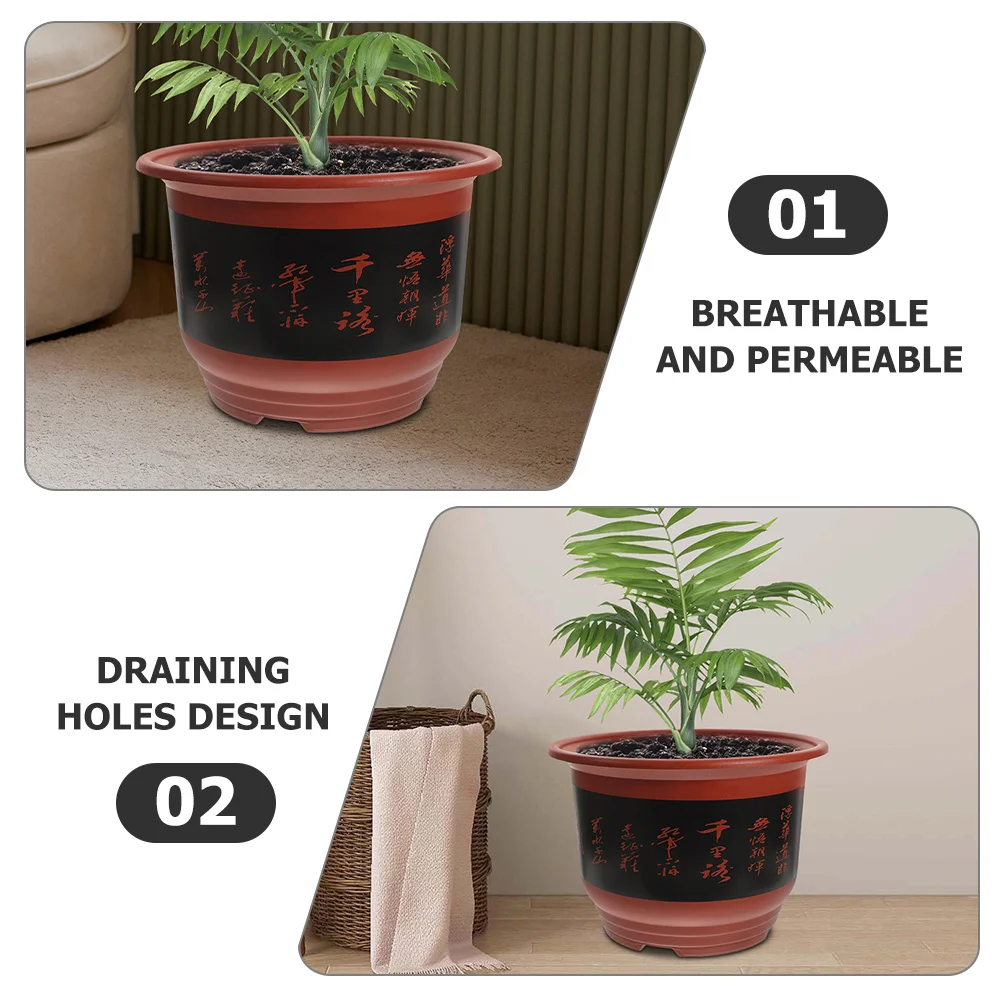

4Pcs Orchid Plant Pots Plastic Durable Planter Bowl for Indoor Balcony Garden Flower Planting Holder Spring Outdoor Decor