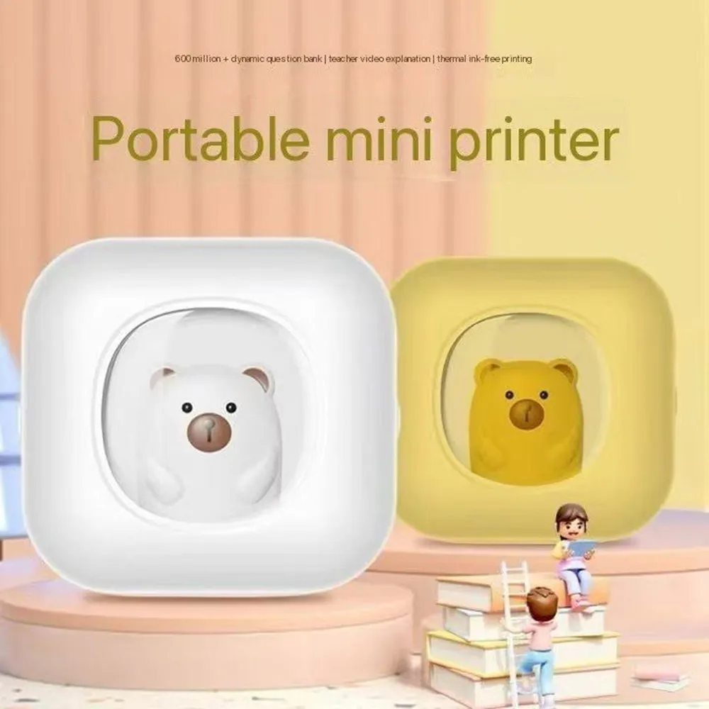 New portable mini printer wireless Bluetooth Android iOS mobile photo thermal printers tags Termica label maker with paper rolls