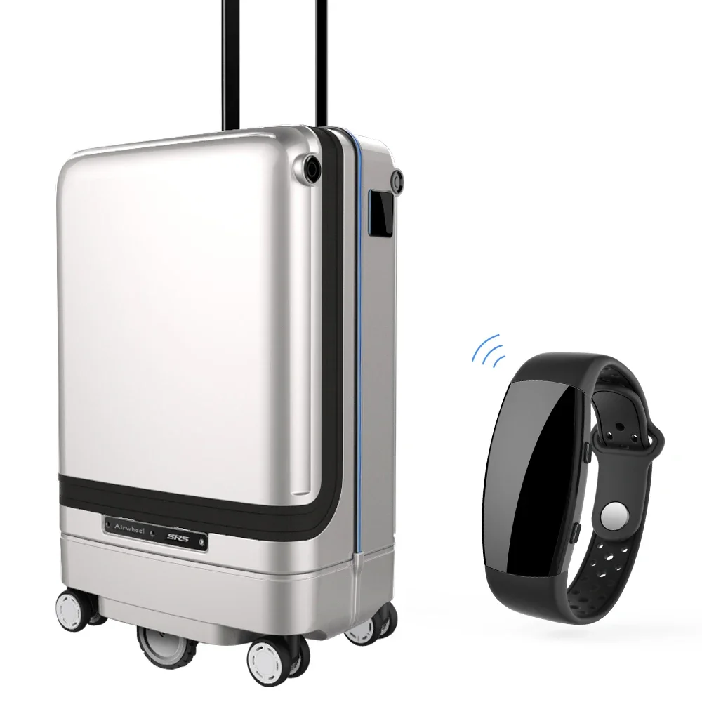 Adjustable high-tech aluminum luggage SR5 20 inch TSA lock movable smart ridding bracelet pc abs anti-skidding suitcase