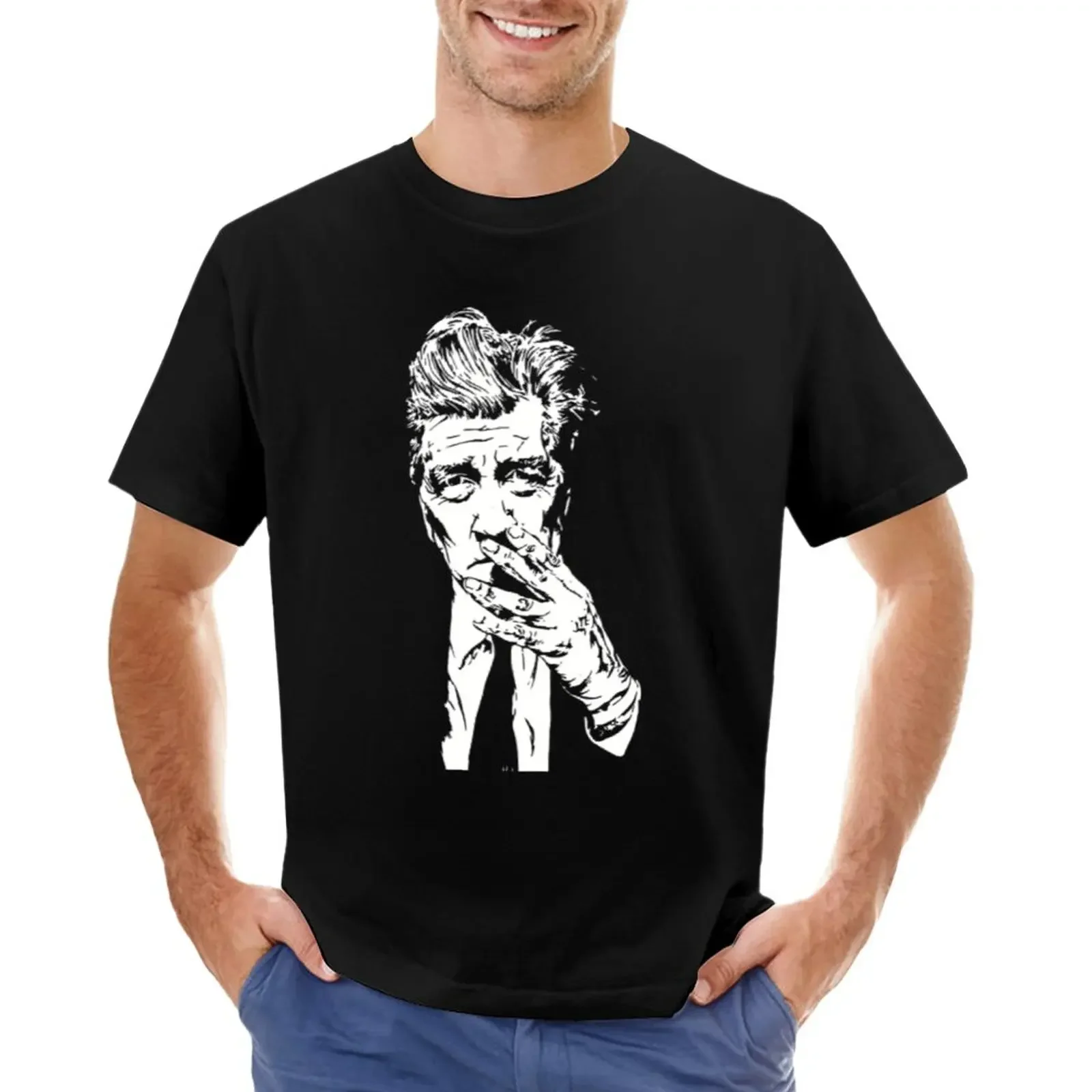 

David Lynch T-Shirt Short sleeve tee sweat Aesthetic clothing mens plain t shirts