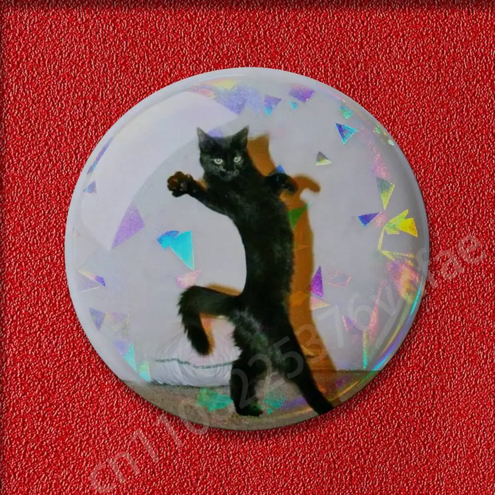 Lovely Cat Pet Funny  Badges Badge 25mm 32mm 44mm 58mm 75mm Round Pin Brooch Adornment Souvenir Cosplay Gift