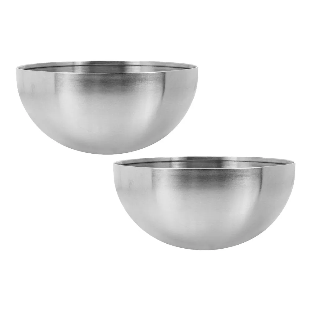 

2pcs Stainless Steel Salad Bowl Multi-Functional Food Serving Bowl For Kitchen Home Restaurant Rice Noodle Soup Fruit Container