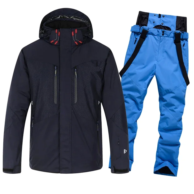 Men's Ski Suit Winter -30℃ Warm Windproof 10k Waterproof Skiing and Snowboarding Suits Skims Ski Snowboard Jackets And Pants Men